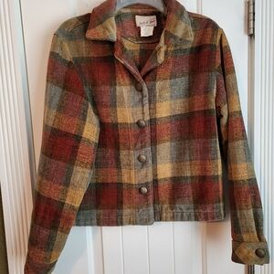Vintage Plaid Wool Jacket